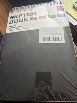 Sketch Book for Drawing - 120gsm Thick Paper, Spiral Bound, 100 Sheets, 9" x 12"