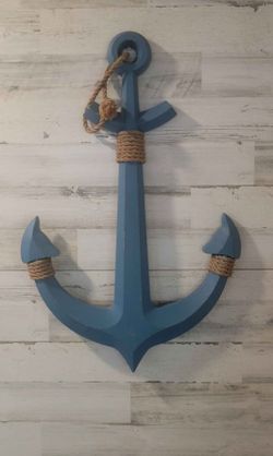 3495#🦀32" x 21" Anchor* Wall Decor Wooden