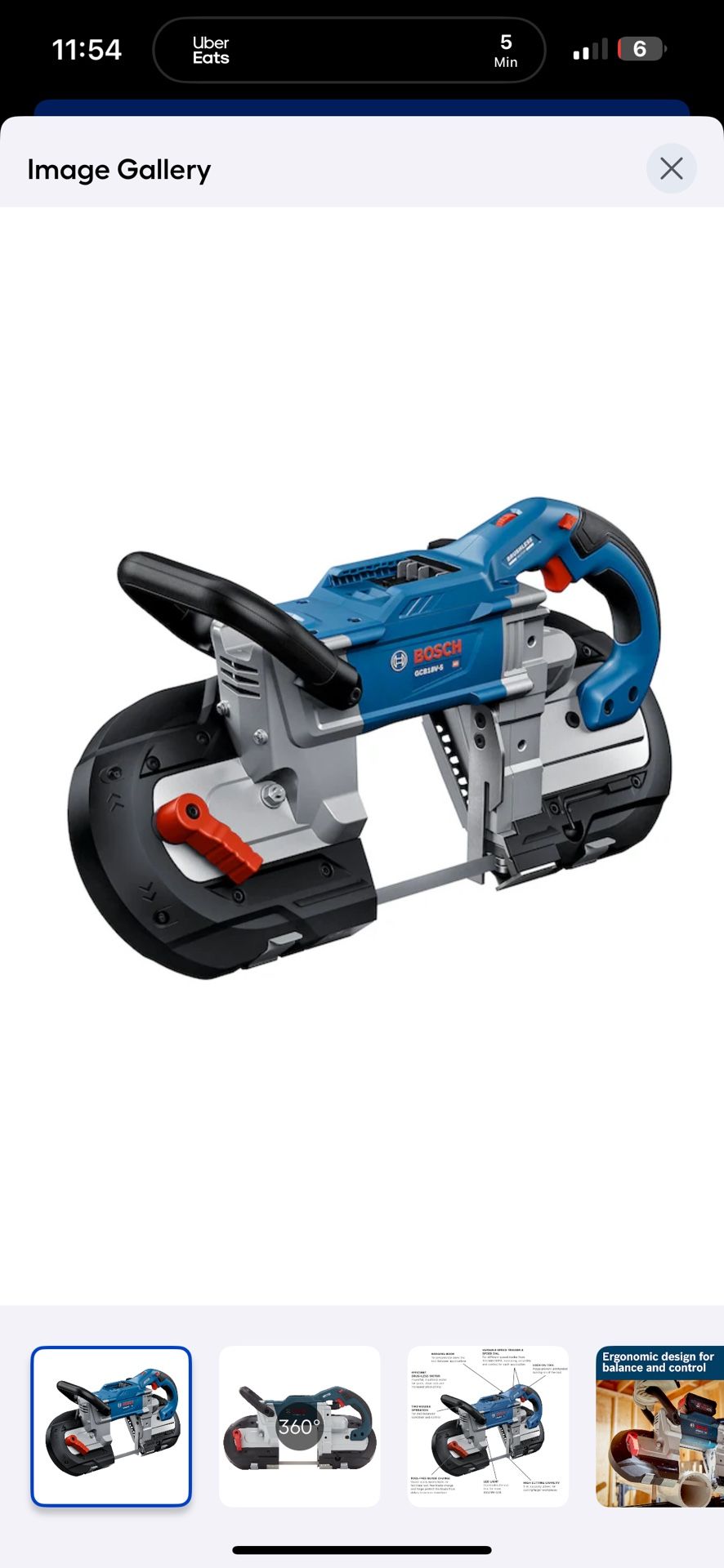 Bosch 4.8-in Portable Band Saw, Brand New
