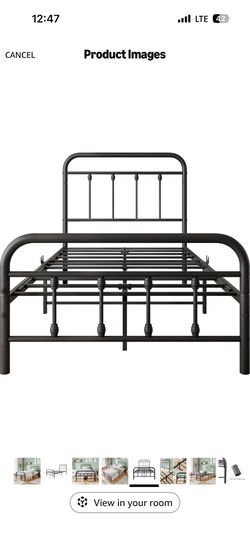 twin bed  metal black frame