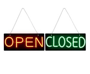 Open and closed light up sign
