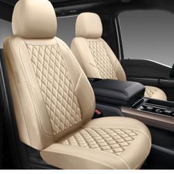 BEIGE PREMIUM LEATHER SEAT COVERS