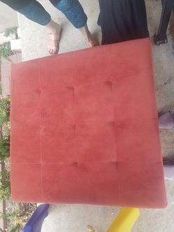 Orange ottoman