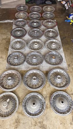 Hubcaps Wire Hubcaps Hubcaps Spokes Caprice Impala Monte Carlo El Camino 14s 15s 13s Chevy