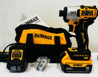 NEW DEWALT 20V XR Brushless Impact Driver Kit w/ 5Ah Battery