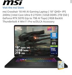 msi Crosshair 18 HX AI Gaming Laptop