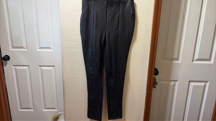 Faux leather pants