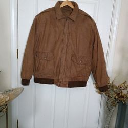 Roundtree & York 100% Genuine Leather Vintage Bomber Jacket (Size XL)