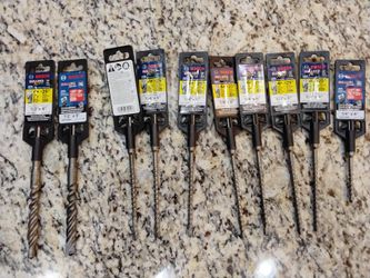 BOSCH Bulldog SDS-Plus Rotary Hammer Bits 1/2" x 6", 1/4" x 6" & 1/4" x 4" - NEW Roto Hammer Bits Concrete With Rebar