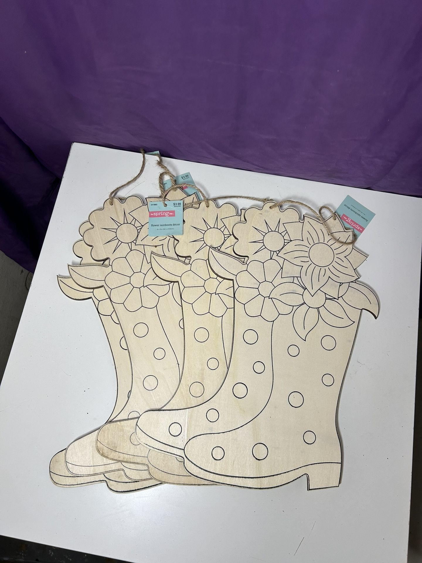 Flower Rain boots Decor 