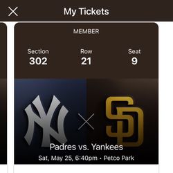 Padres vs Yankees Tickets