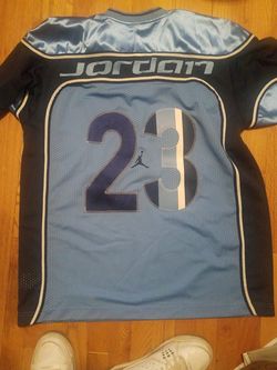 Authentic Jordan brand football Jersey Carolina blue