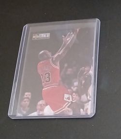 Michael Jordan card in a hard protective case.  $10