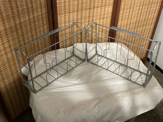Simple Houseware Over the Cabinet Door Organizer Holder, 2pcs (L+M), Silver  Measurements: H = 8 1/8", L = 13", D = 3.5", Screws Not Included