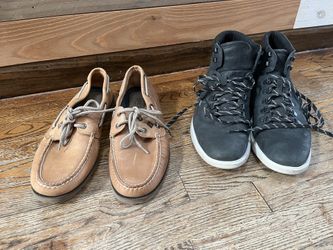 2 Pairs Men’s Shoes Size 10, Sperry And Cole Haan