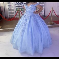 Baby Blue Quinceañera Dress Size 18 