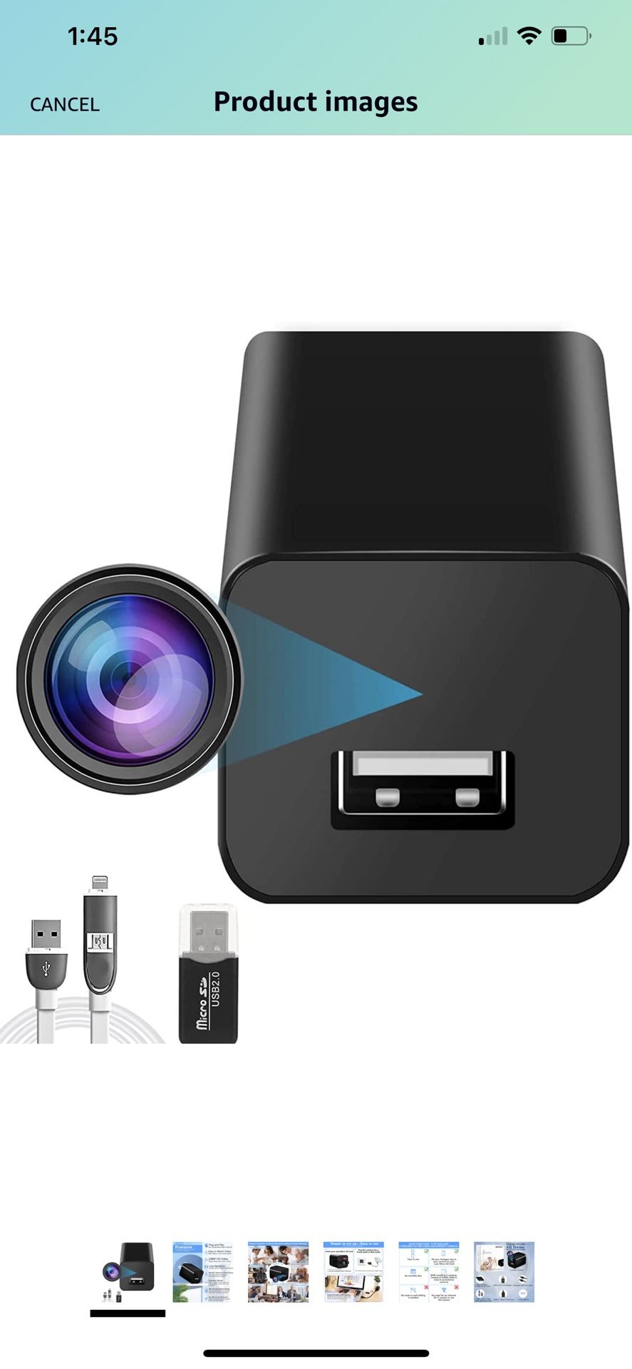 Hidden Camera - Spy Camera - Spy Camera Charger - USB Charger Camera – Best Mini Spy Camera – Secret Camera – Nanny Cam – USB Spy Camera - Small Camer