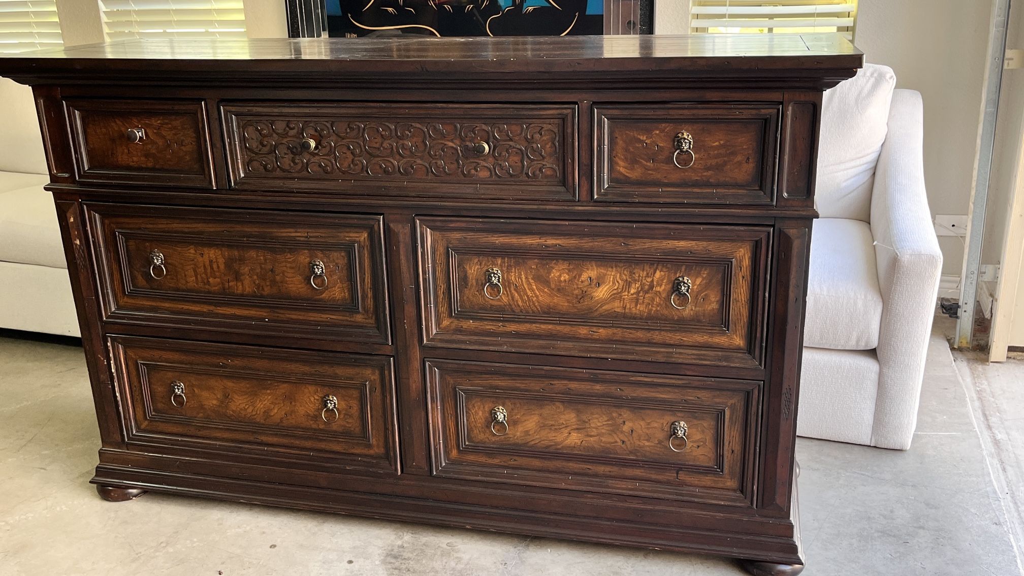 Huge Solid Wood Dresser 7 Drawers . Havertys Furniture