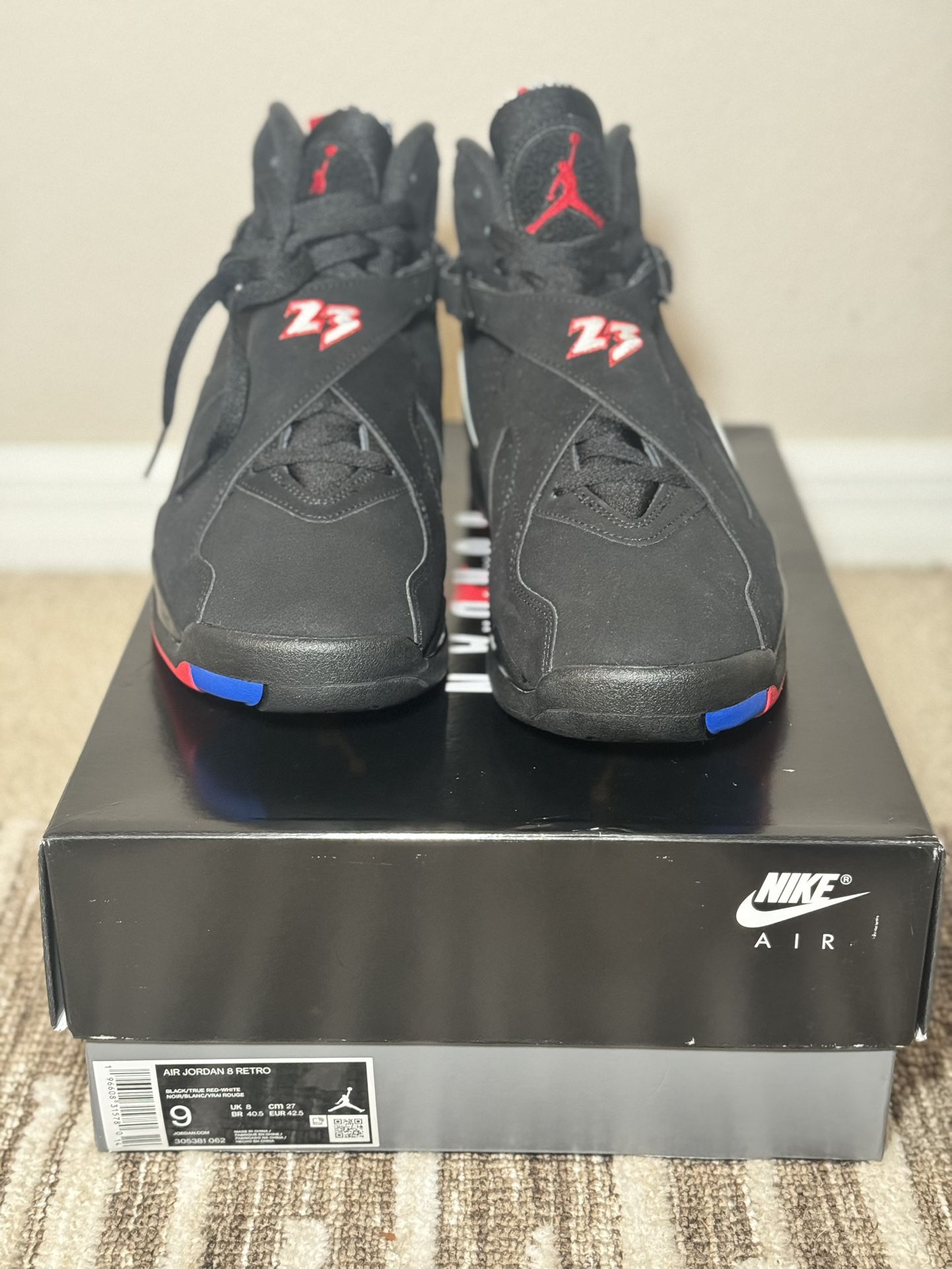 Air Jordan Retro 8 ( Playoffs ) Sz 9