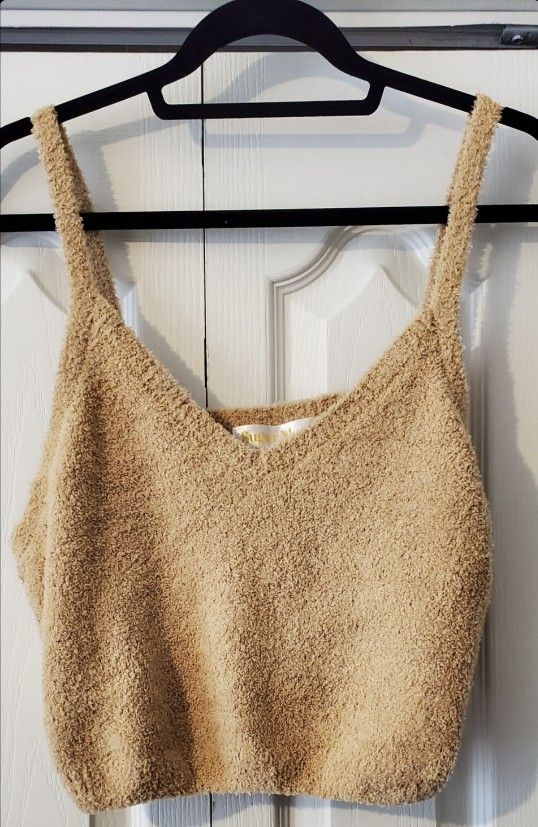 Super Cute Plush Crop Sweater Camisole (1X)