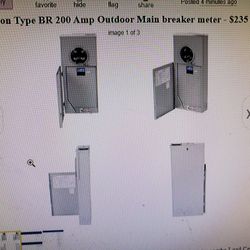 Eaton Type BR  200-A Outdoor Main Breaker Meter