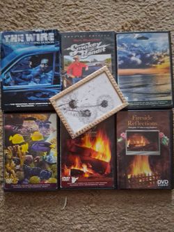 6 dvd's & a picture frame