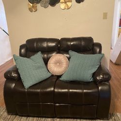 Leather Couch and Love Seat