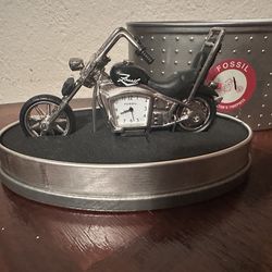 Fossil motorcycle clock