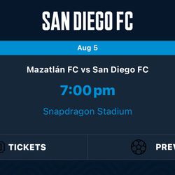 SDFC Vs Mazatlan - 2 Tickets!!!!