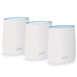 NETGEAR Orbi Tri-band Whole Home Mesh WiFi System with 2.2Gbps speed (RBK23) Router & 2 Satellites