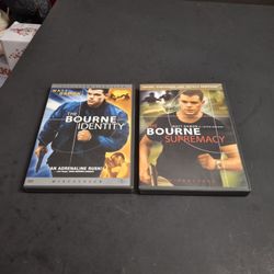 DVD Set Bourne Series The First 2 Films "The Bourne Identity" 2002 & "The Bourne Supremacy" 2004 Action Thrillers W/Matt Damon 