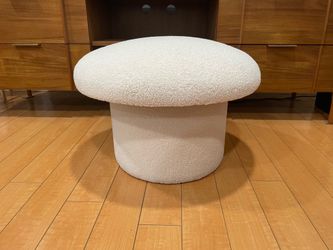 Cream Boucher Mushroom Accent Ottoman/Footstool