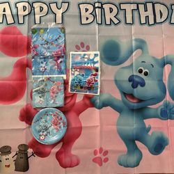 Blue’s clues birthday party decorations supplies.