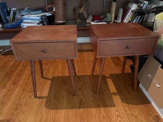 Mid-Century Modern Nightstands – Set of 2