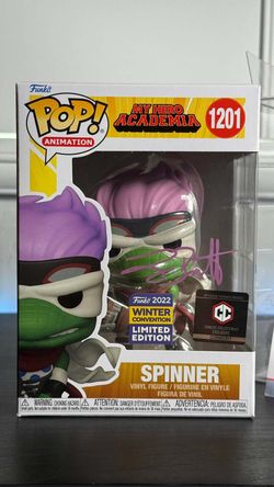 Funko Pop! MHA Spinner #1201 Signed PSA Authenticated