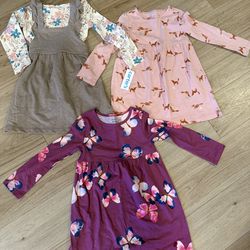 Carter's bundle of 3 Long-Sleeve Dresses