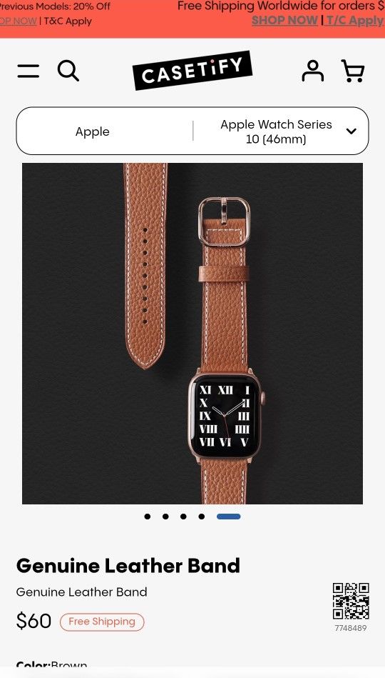 Genuine Leather Watch Straps For Apple Watches