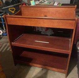 Wood Baby Changing Table with Shelves
