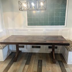 Farmhouse Reclaimed Wood Rustic Dining Room Table 