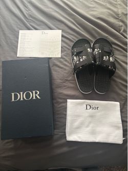 Dior slides white/black size 10