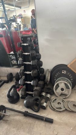 Weights & Pull up rack