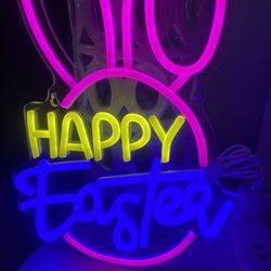 Neon Led Light Happy Easter Sign