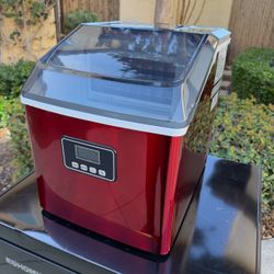 Antarctic Star Portable Countertop Ice Maker Machine Red