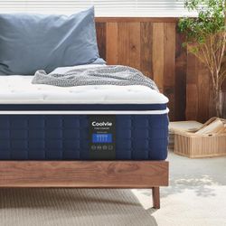 Coolvie Full Size Mattress, 12 Inch Medium Feel Full Mattress in a Box, Hybrid Construction Individual Pocket Springs with Memory Foam, Cooler Sleep w