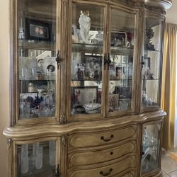 Dining Table Set With China Hutch