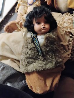 Vintage Native American Porcelain Doll