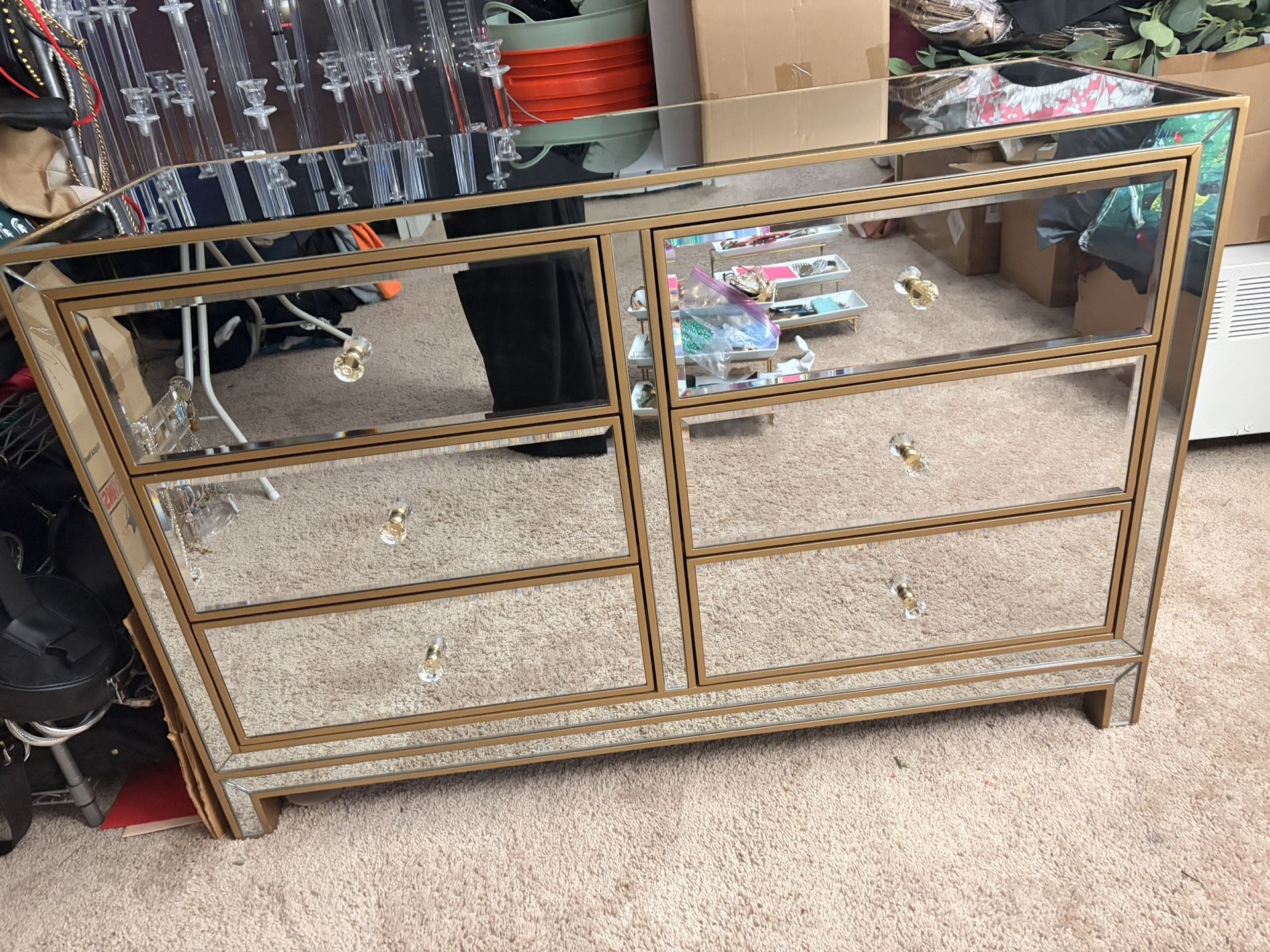 Gold Mirrored Willa Arlo dresser