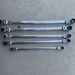 Cornwell 5- piece flex ratcheting wrench set