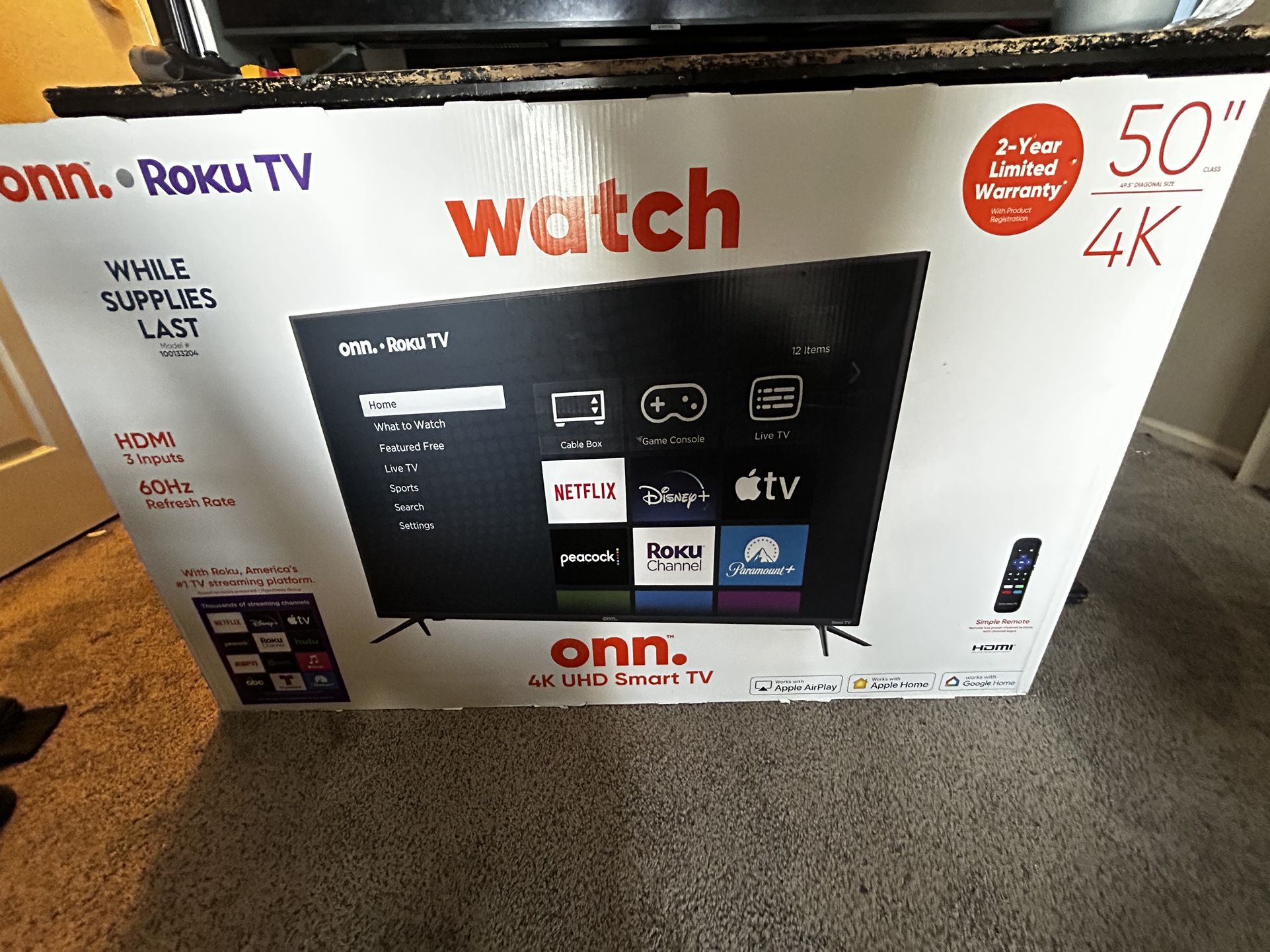 Brand New 50-inch 4K UHD Smart Roku TV