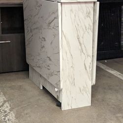 White Marble Like Folding Table